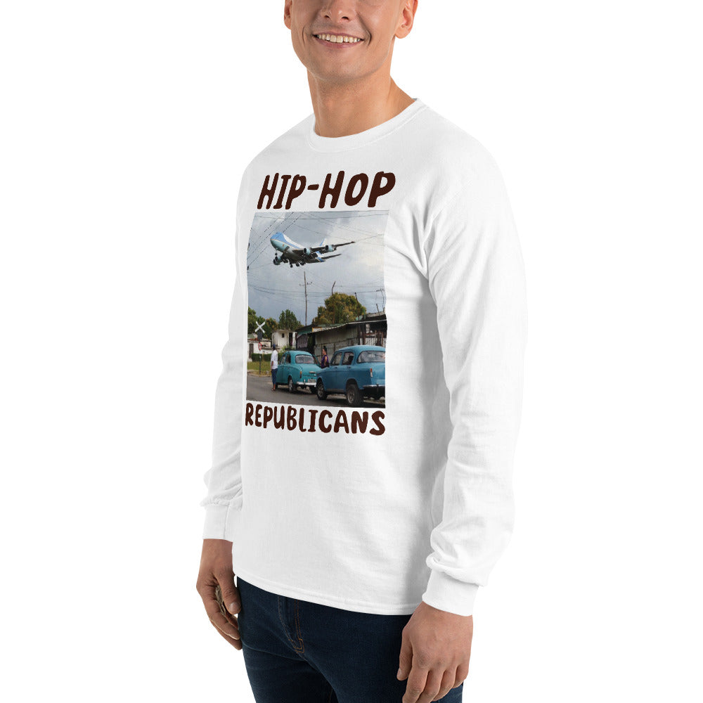 Hip-Hop Republicans Road-Scene Airplane Long Sleeve Shirt