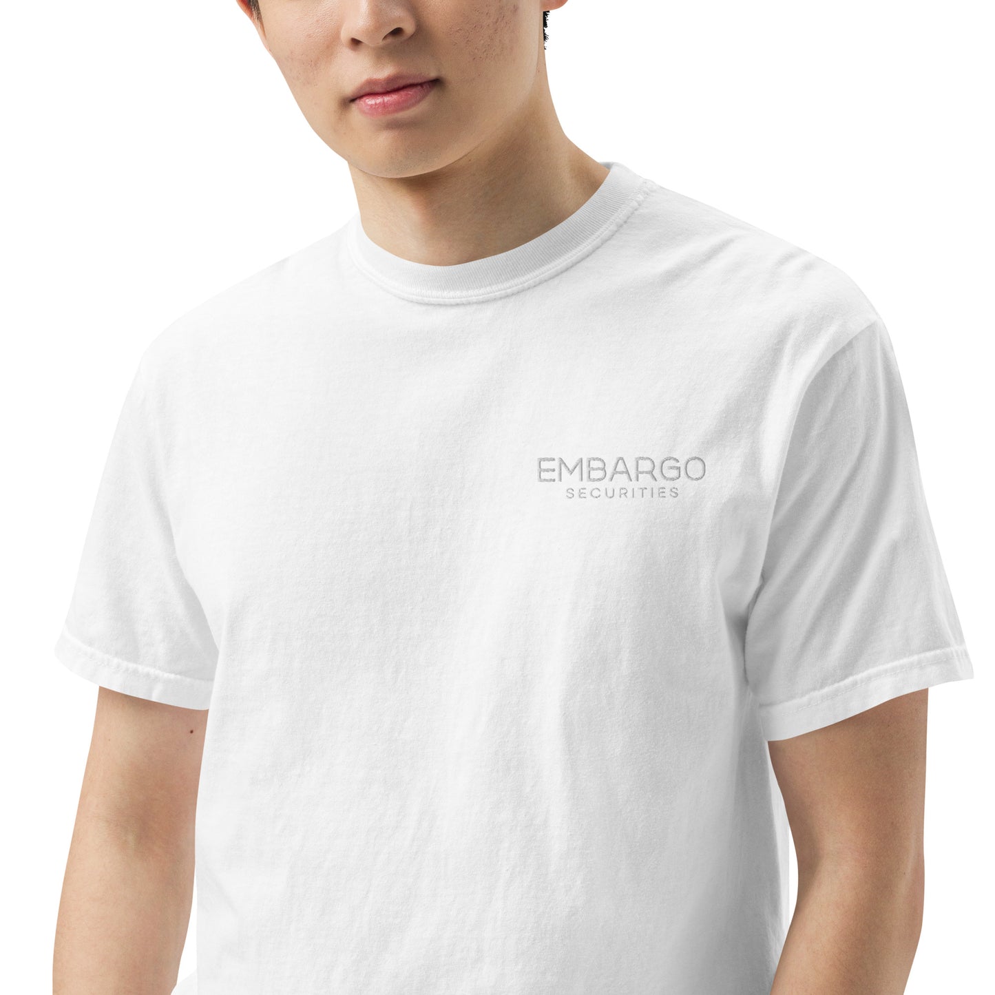 Embroidery Embargo Securities T Shirt