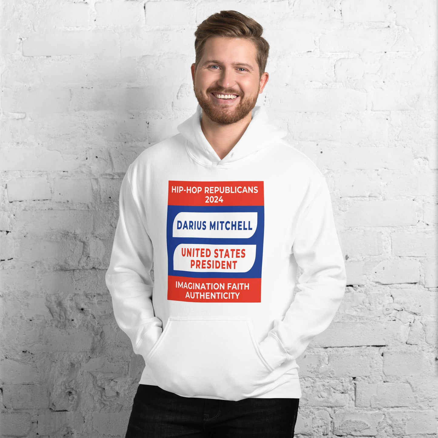 Campaign Hoodie, Hip-Hop Republicans 2024, Darius Mitchell, United States President, Imagination Faith Authenticity