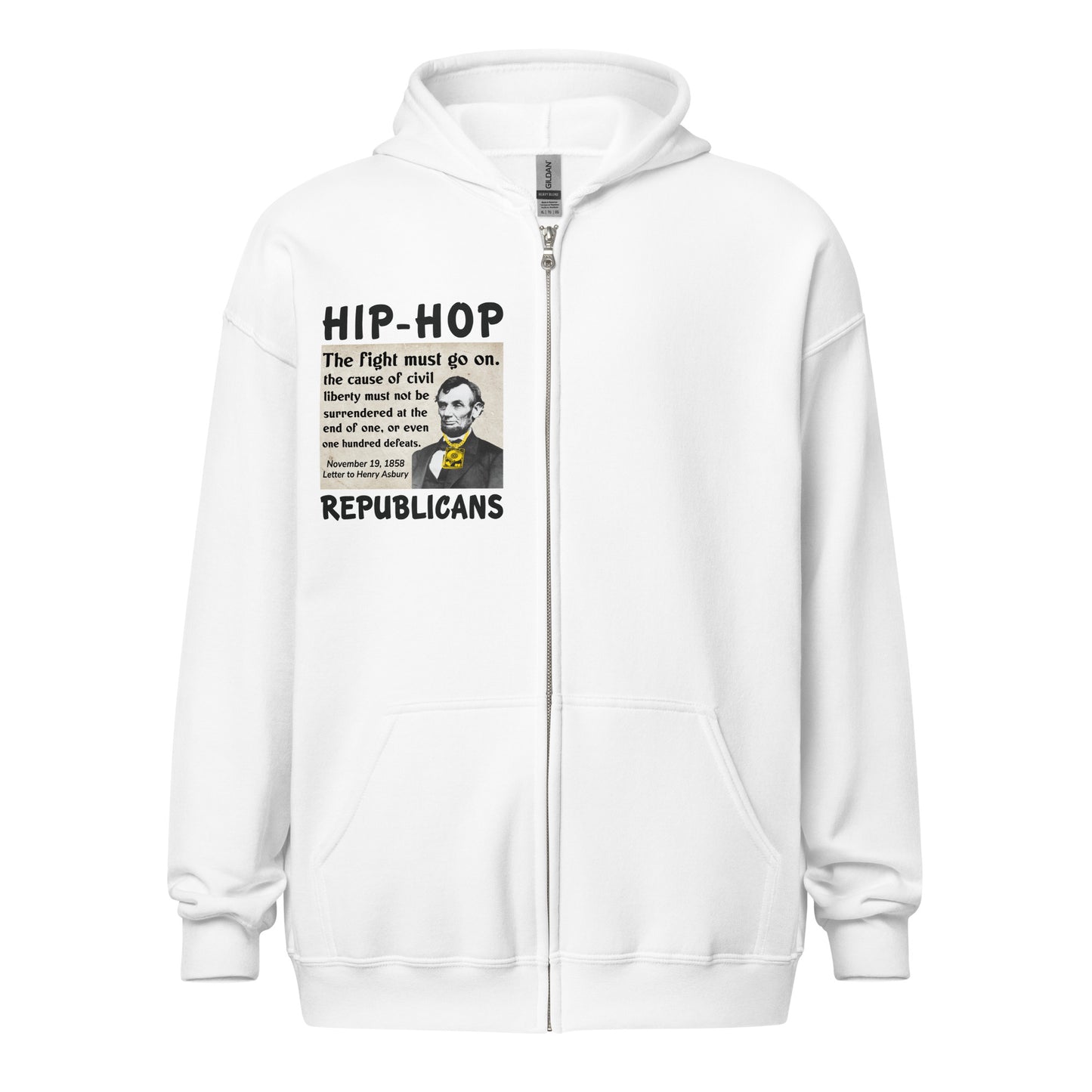 Abraham Lincoln Quotes Hip-Hop Republicans Zipper Jacket