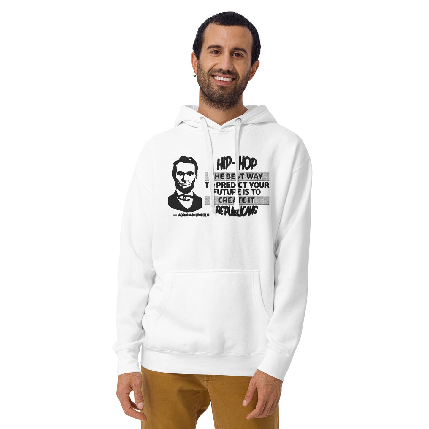 Embroidery Abraham Lincoln Premium Hoodie