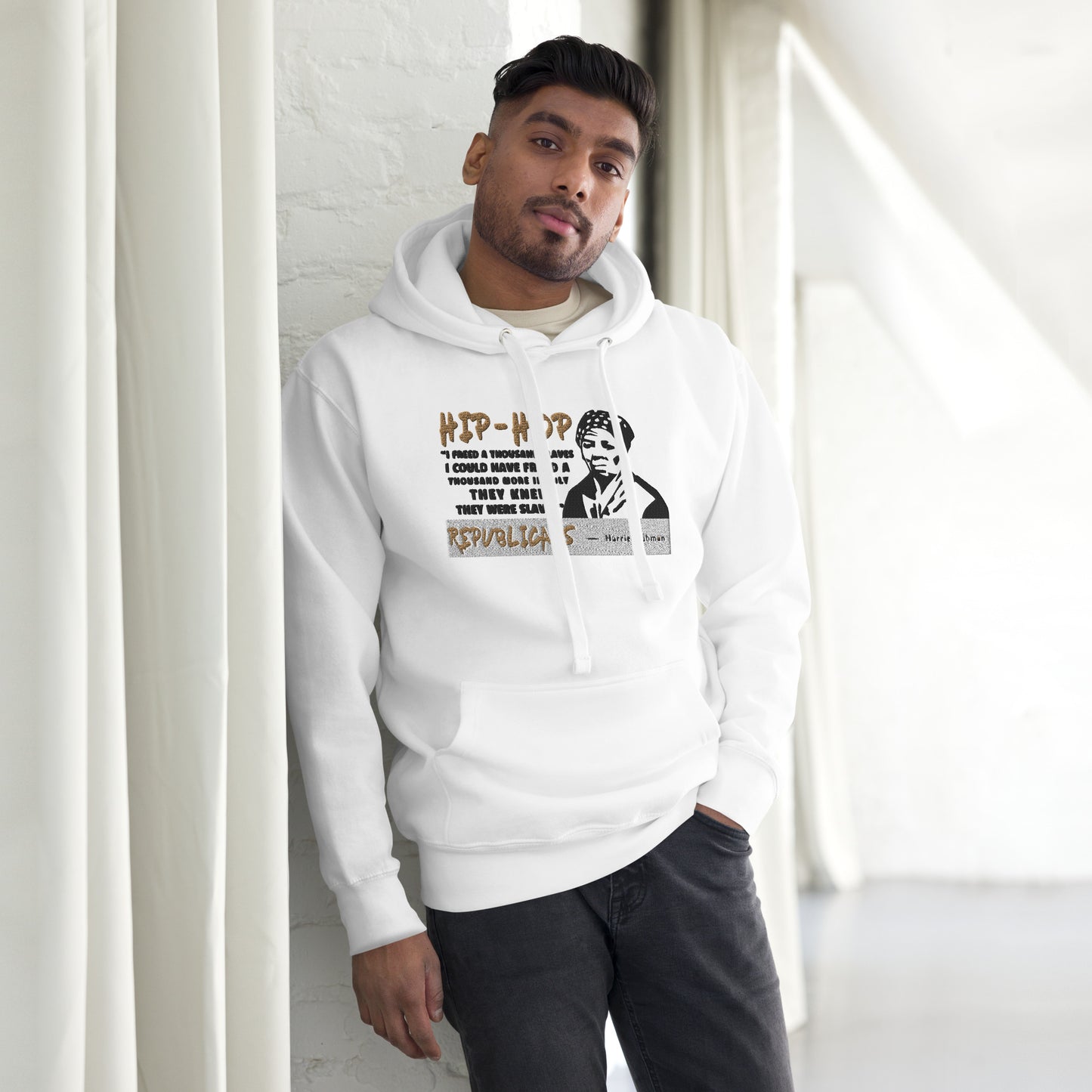 Embroidery Harriet Tubman Premium Hoodie