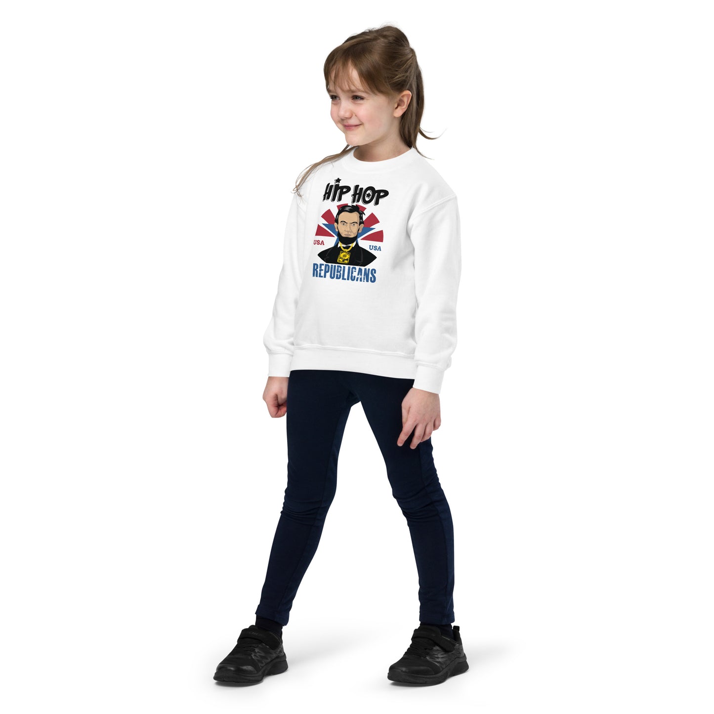 Abraham lincoln Hip-Hop Republicans Youth crewneck sweatshirt