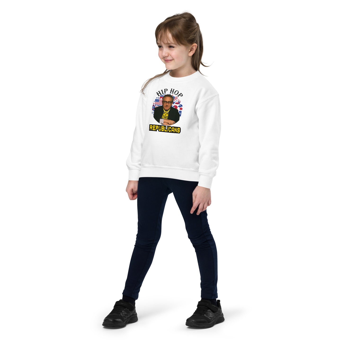 Henry Kissinger Hip-Hop Republicans Youth crewneck sweatshirt