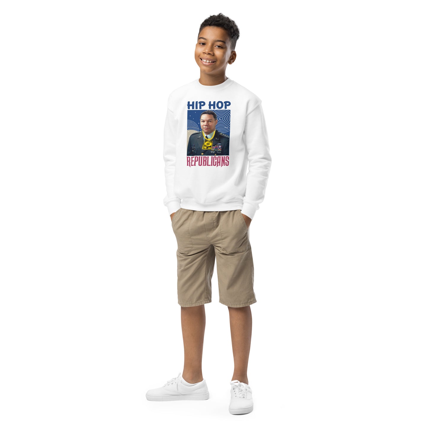 Colin Powell Hip-Hop Republicans Youth crewneck sweatshirt