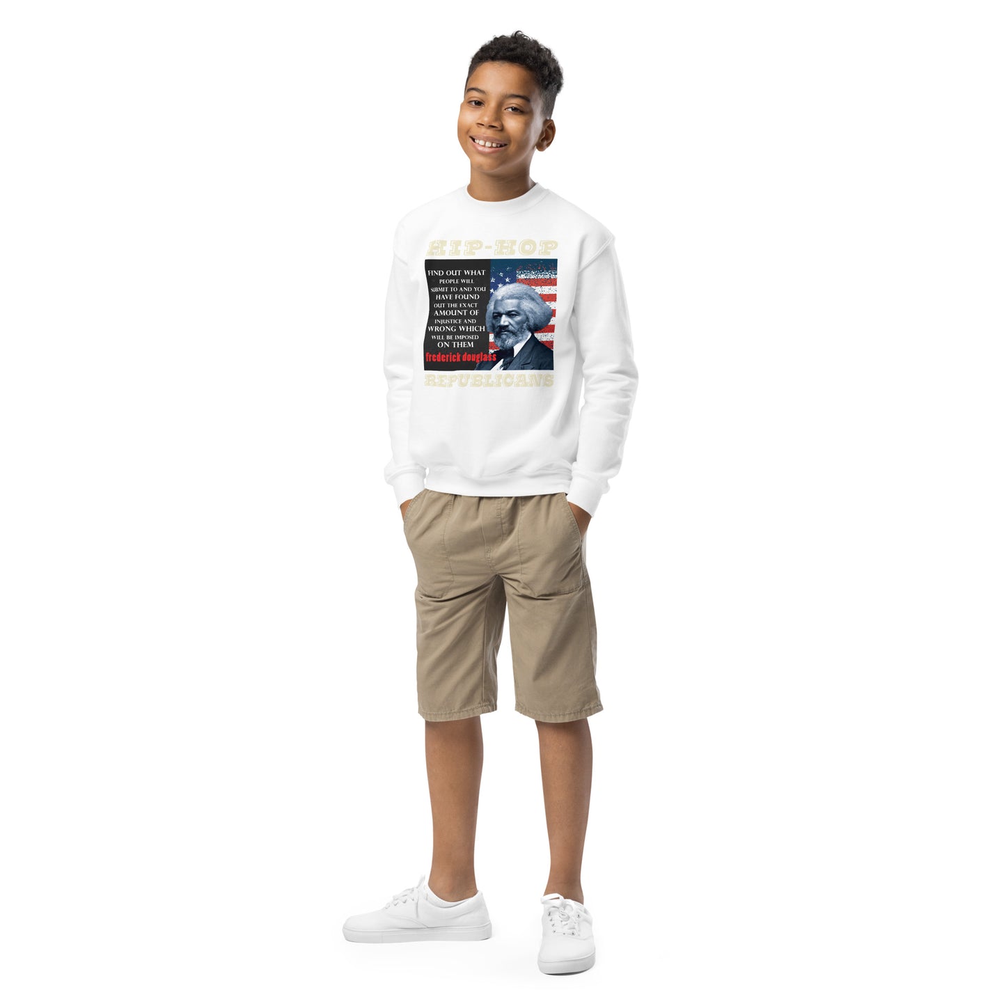 Frederick Douglass Hip-Hop Republicans Youth crewneck sweatshirt