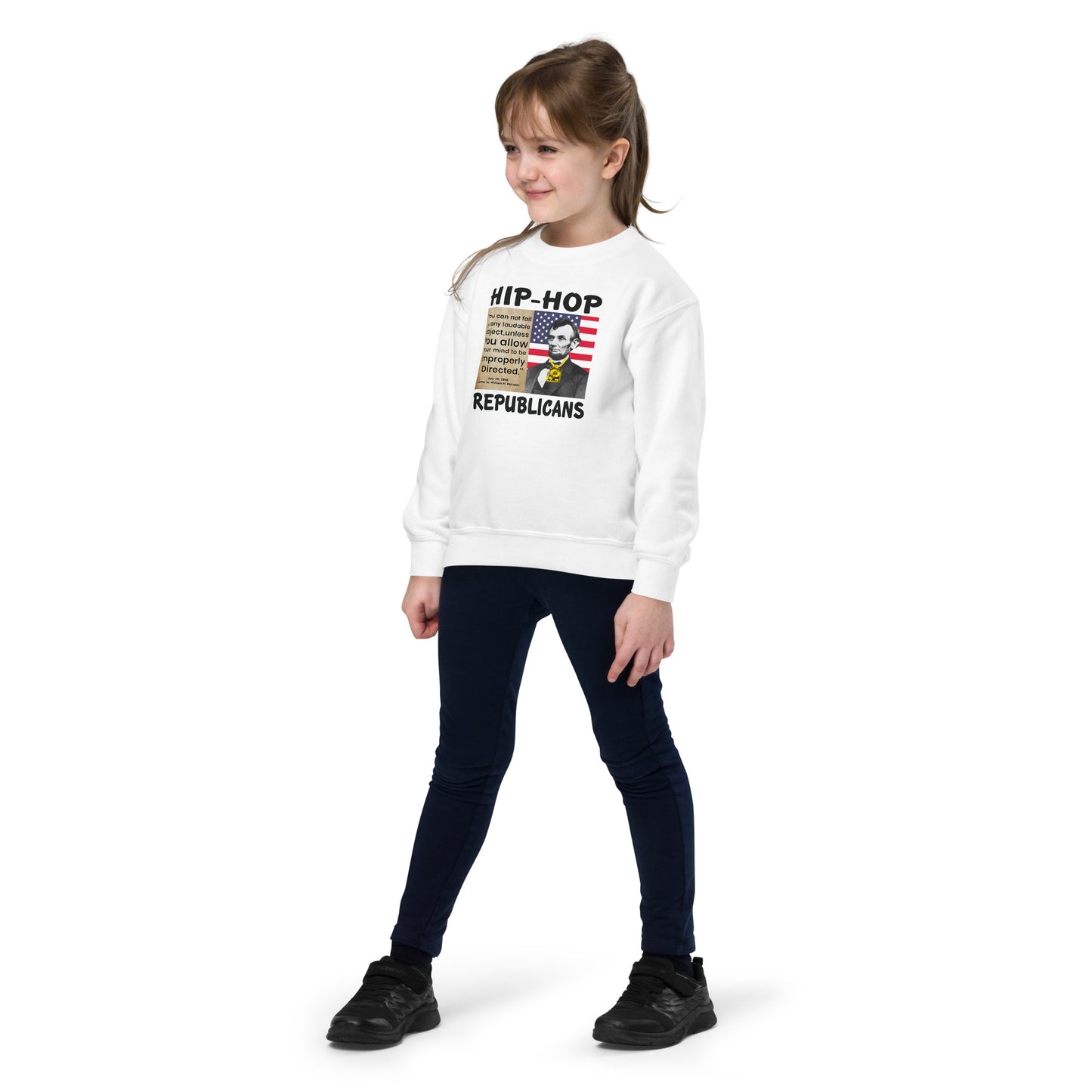 Abraham Lincoln Hip-Hop Republicans Youth crewneck sweatshirt