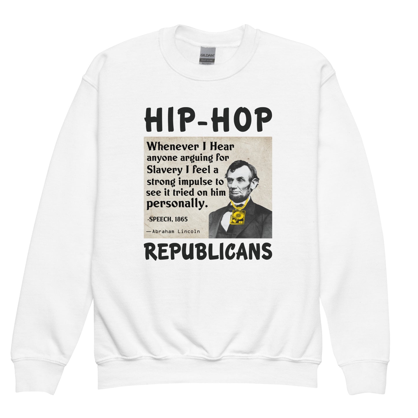Abraham Lincoln Hip-Hop Republicans Youth crewneck sweatshirt