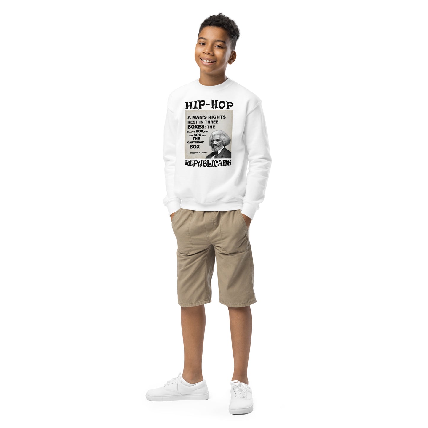 Frederick Douglass Hip-Hop Republicans Youth crewneck sweatshirt