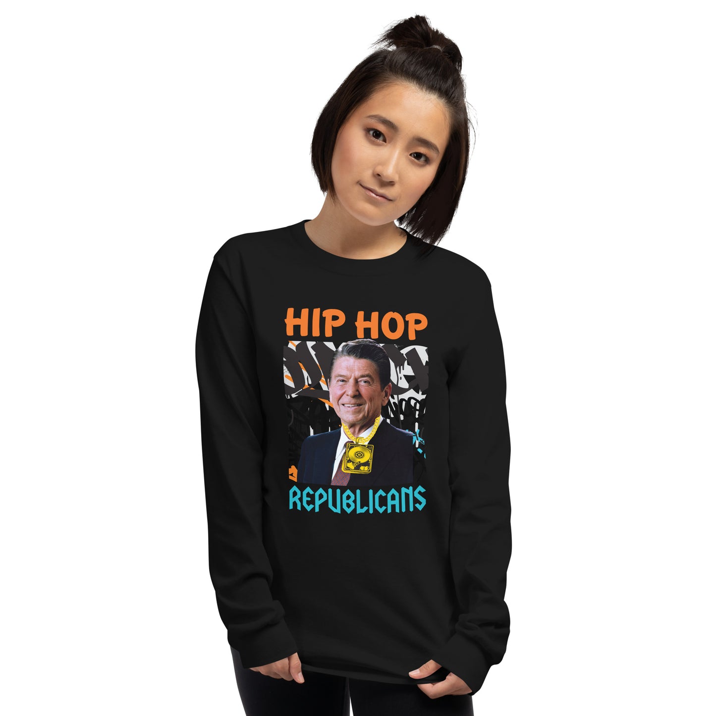 Ronald Reagan Hip-Hop Republicans Long Sleeve Shirt