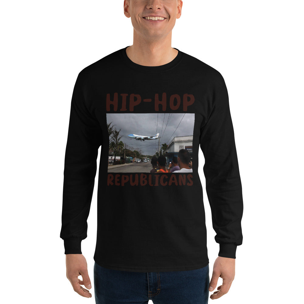 Hip-Hop Republicans Road-Scene Airplane Long Sleeve Shirt