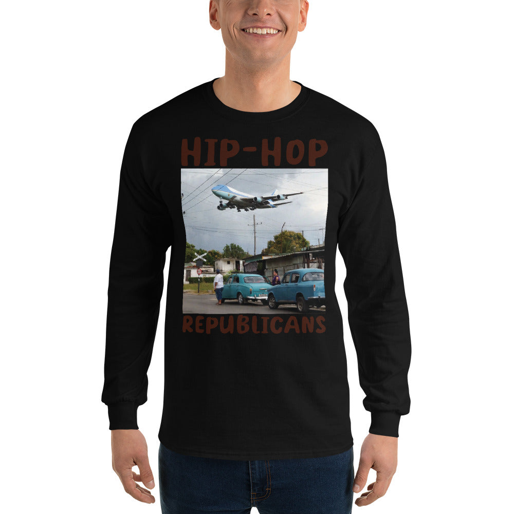 Hip-Hop Republicans Road-Scene Airplane Long Sleeve Shirt