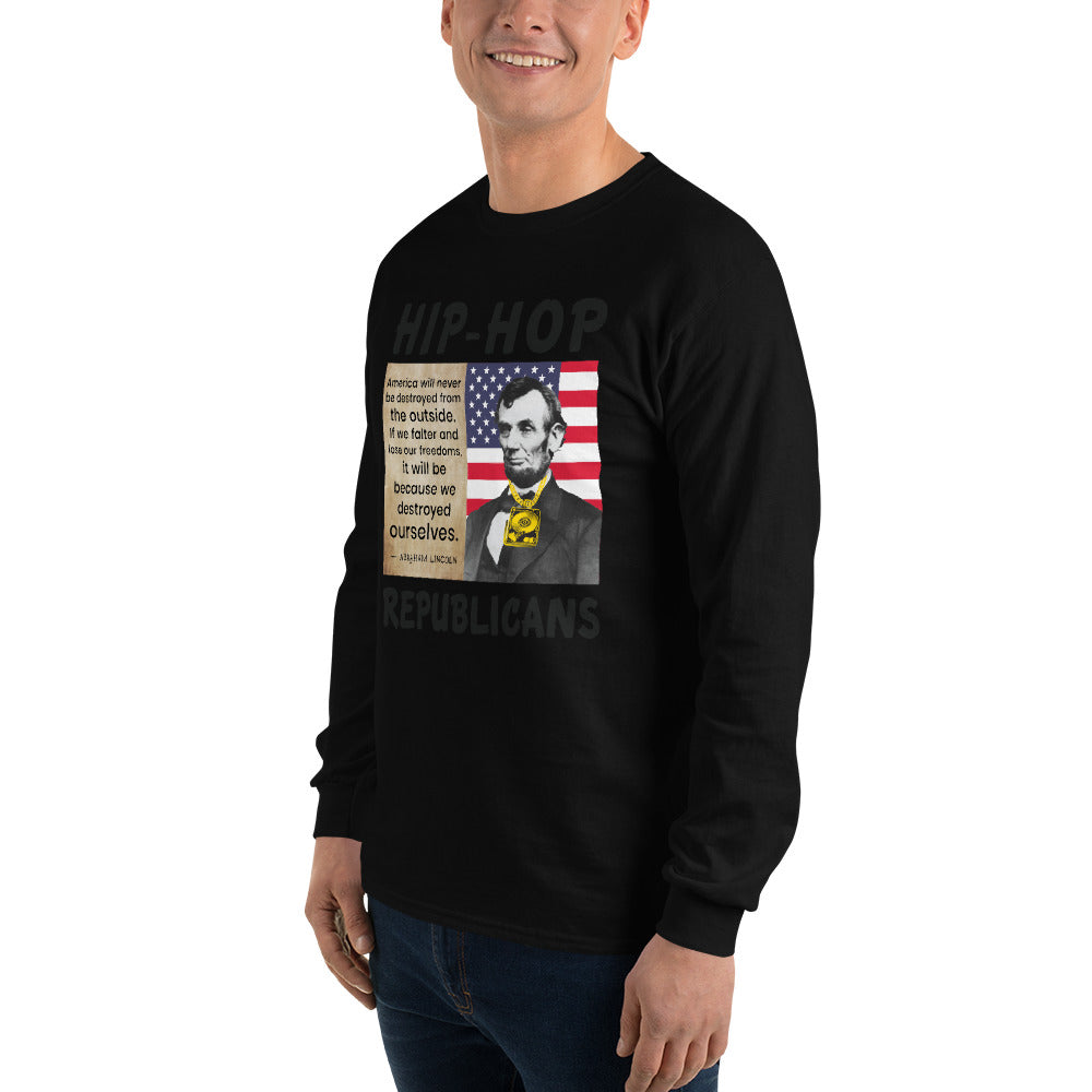 Abraham Lincoln Hip-Hop Republicans Long Sleeve Shirt