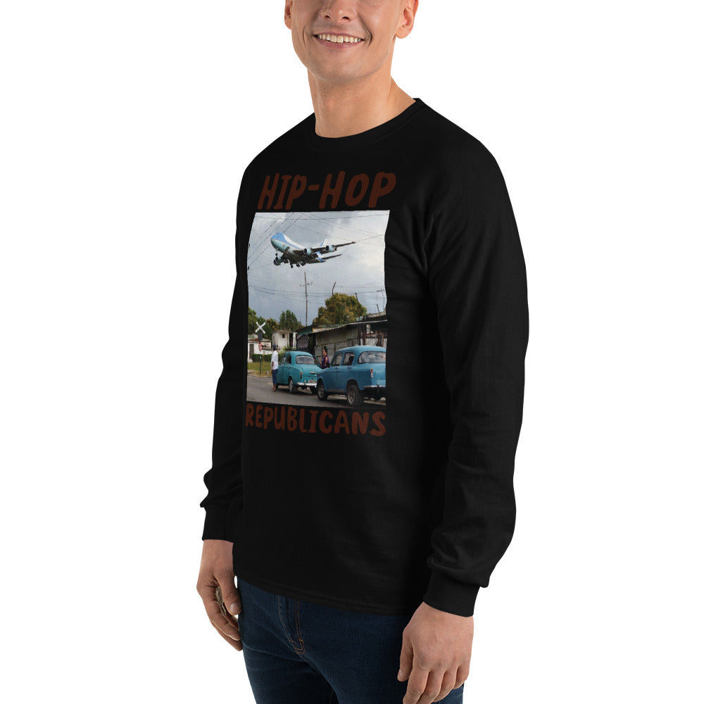 Hip-Hop Republicans Road-Scene Airplane Long Sleeve Shirt