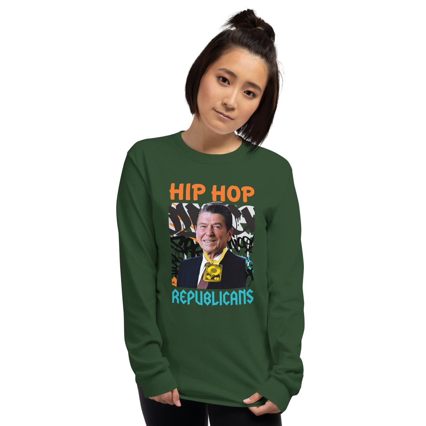 Ronald Reagan Hip-Hop Republicans Long Sleeve Shirt