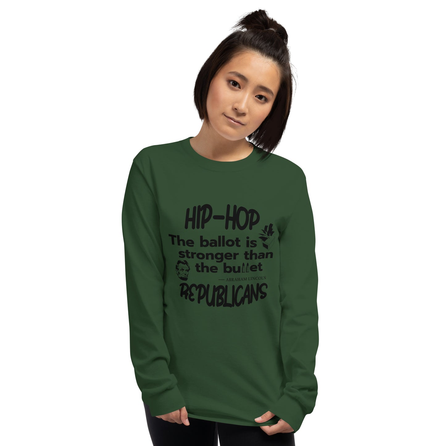 Abraham Lincoln Hip-Hop Republicans Long Sleeve Shirt