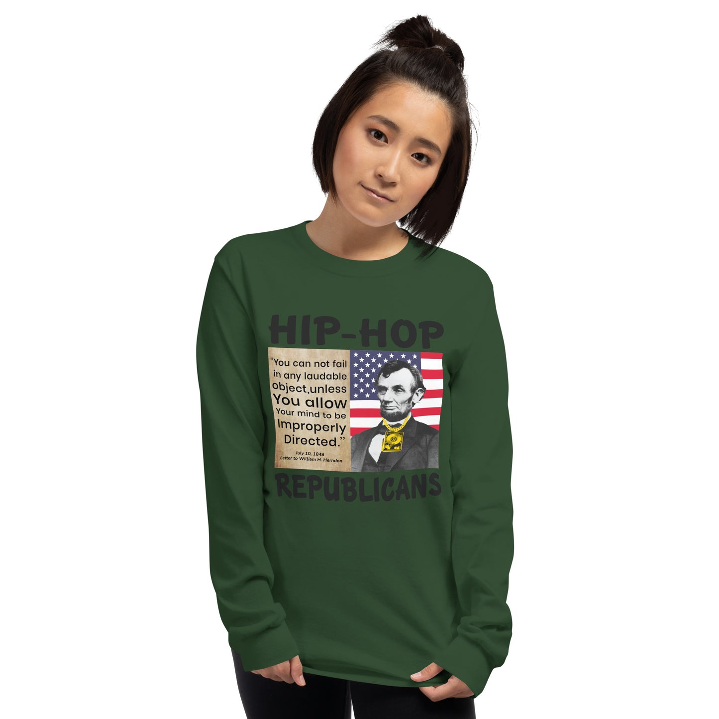 Abraham Lincoln Hip-Hop Republicans Long Sleeve Shirt