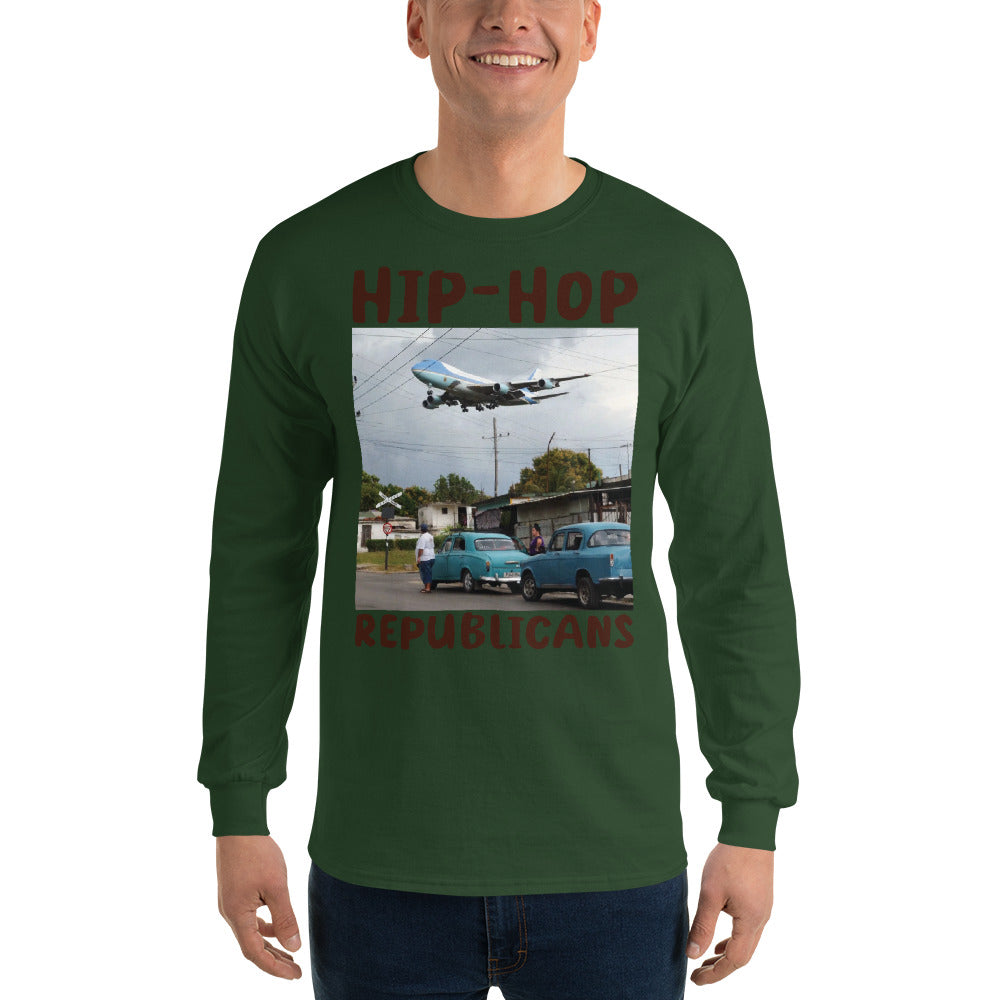 Hip-Hop Republicans Road-Scene Airplane Long Sleeve Shirt