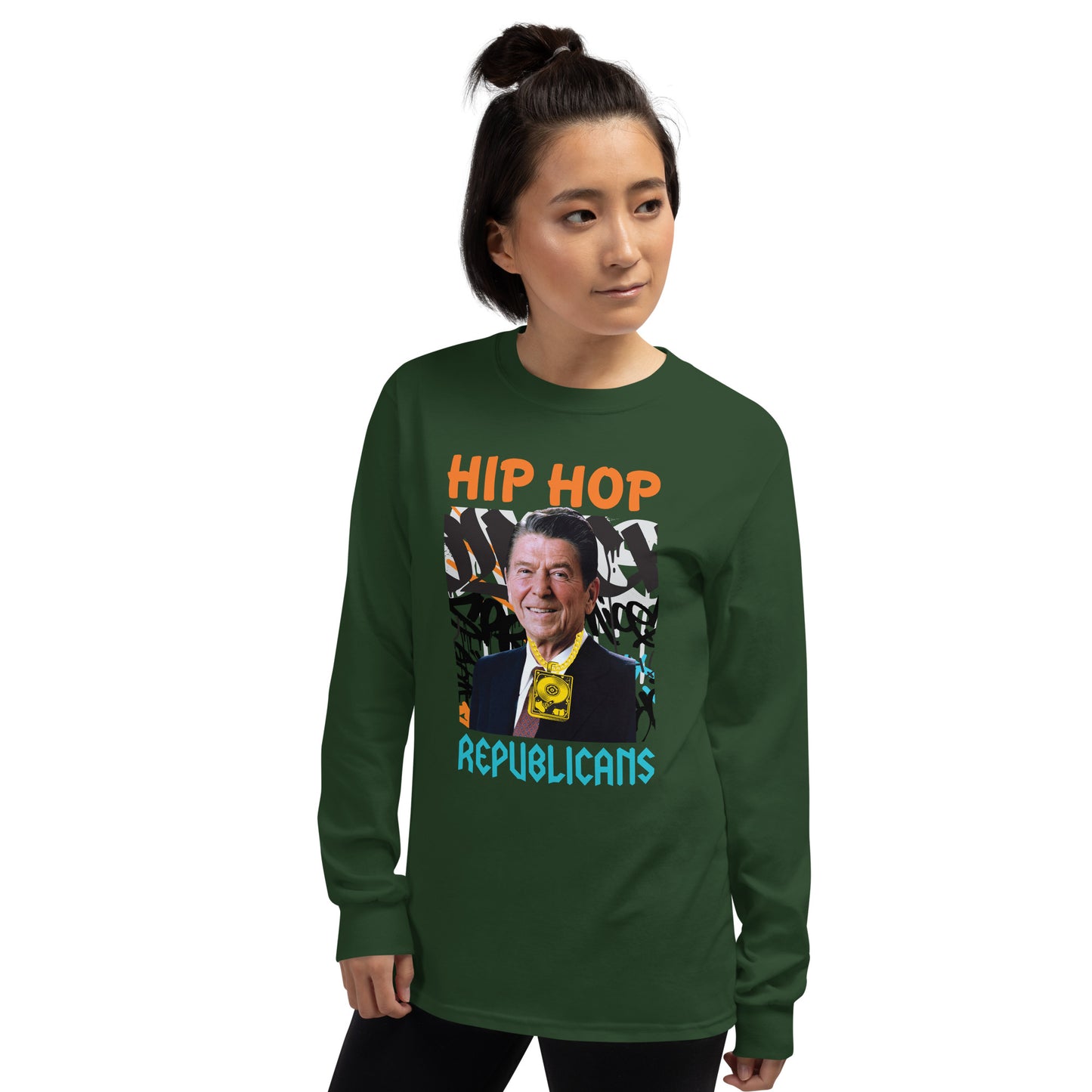 Ronald Reagan Hip-Hop Republicans Long Sleeve Shirt