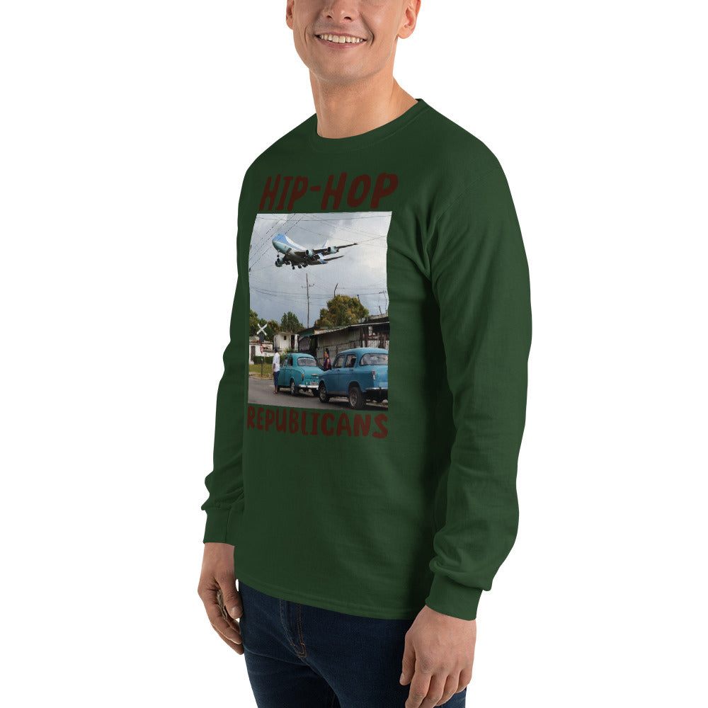 Hip-Hop Republicans Road-Scene Airplane Long Sleeve Shirt