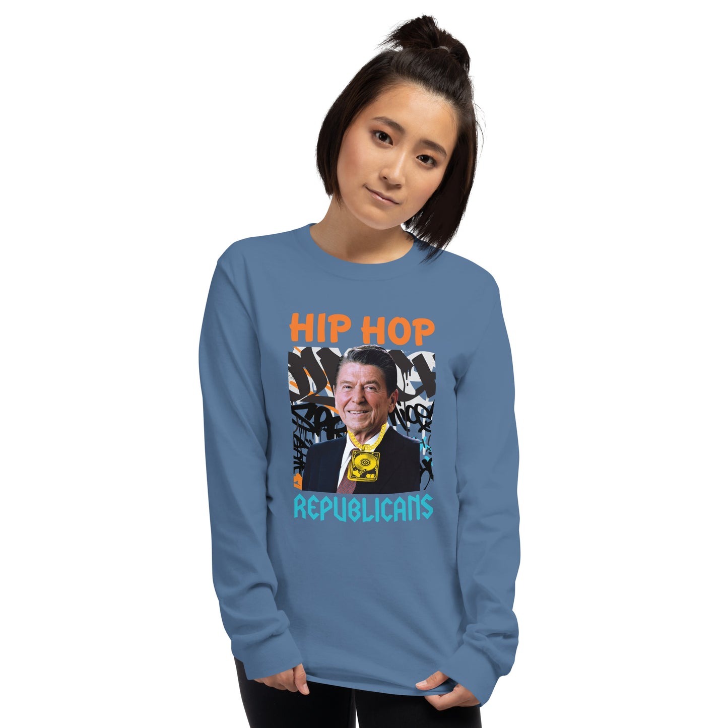 Ronald Reagan Hip-Hop Republicans Long Sleeve Shirt
