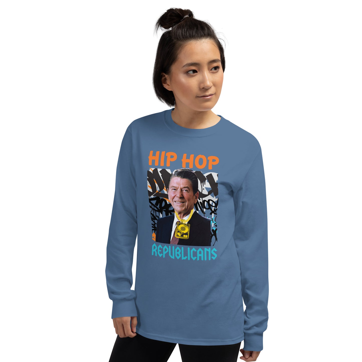 Ronald Reagan Hip-Hop Republicans Long Sleeve Shirt