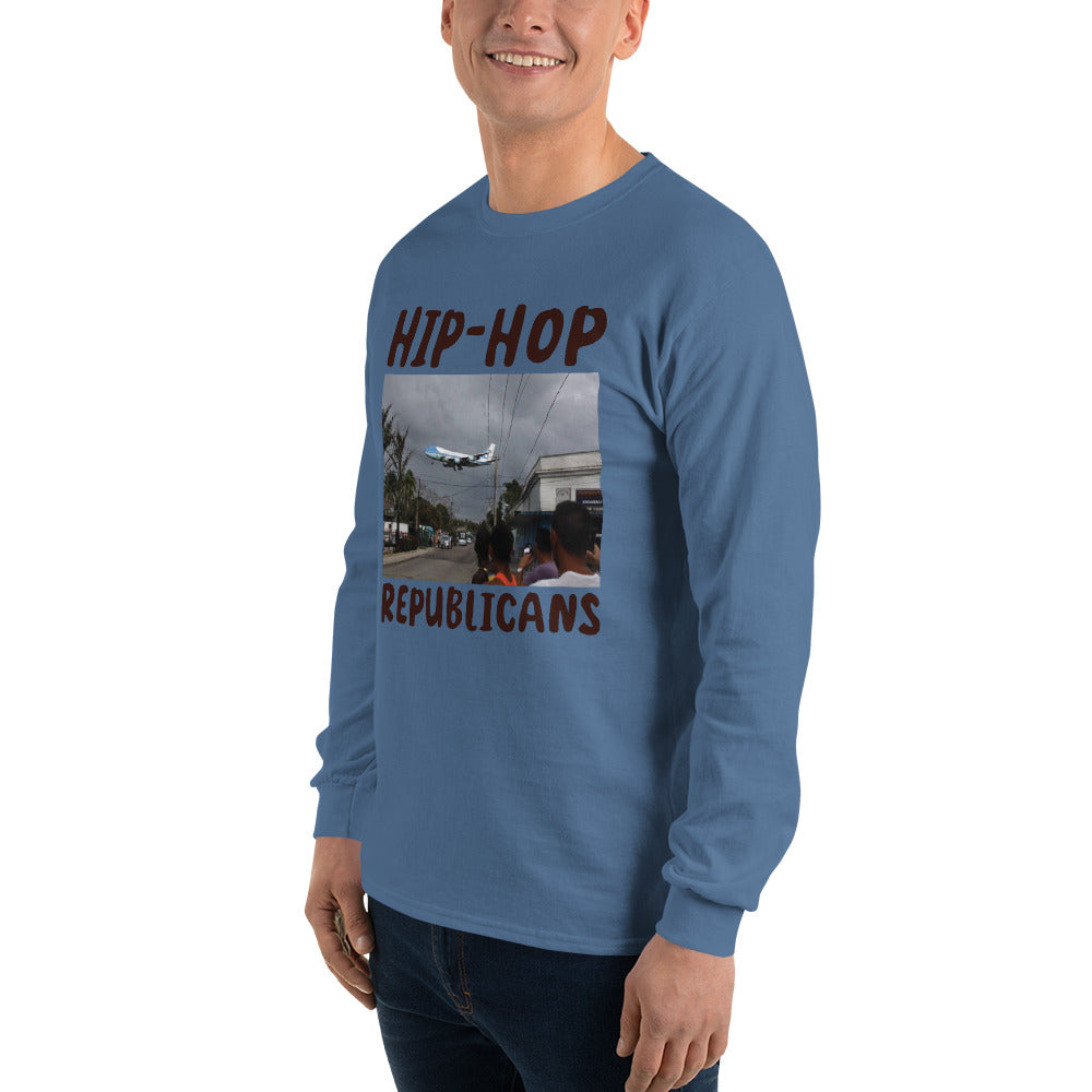 Hip-Hop Republicans Road-Scene Airplane Long Sleeve Shirt