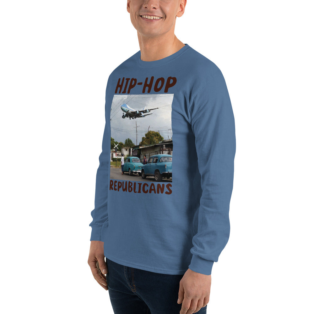 Hip-Hop Republicans Road-Scene Airplane Long Sleeve Shirt