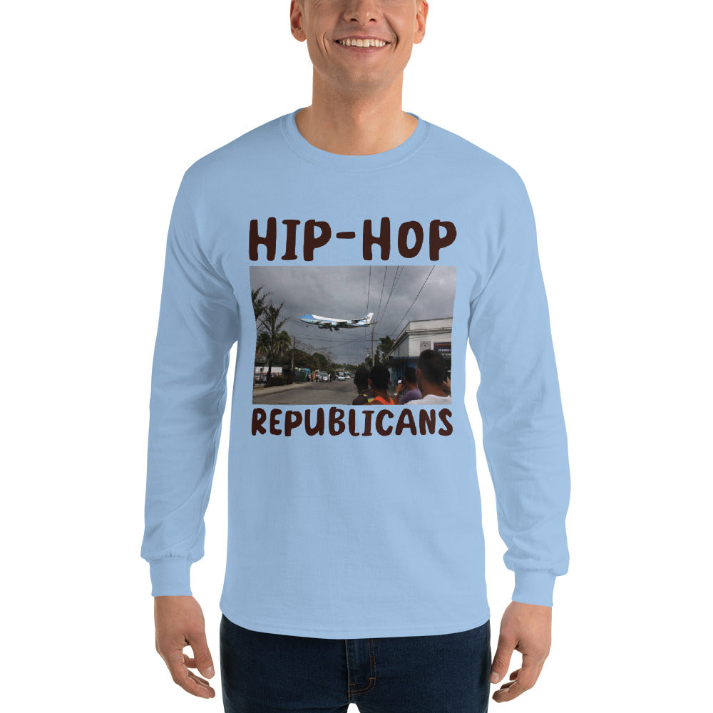 Hip-Hop Republicans Road-Scene Airplane Long Sleeve Shirt
