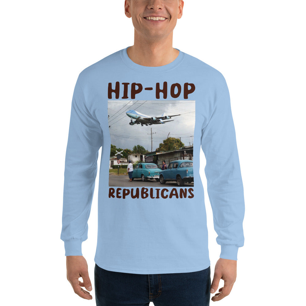 Hip-Hop Republicans Road-Scene Airplane Long Sleeve Shirt
