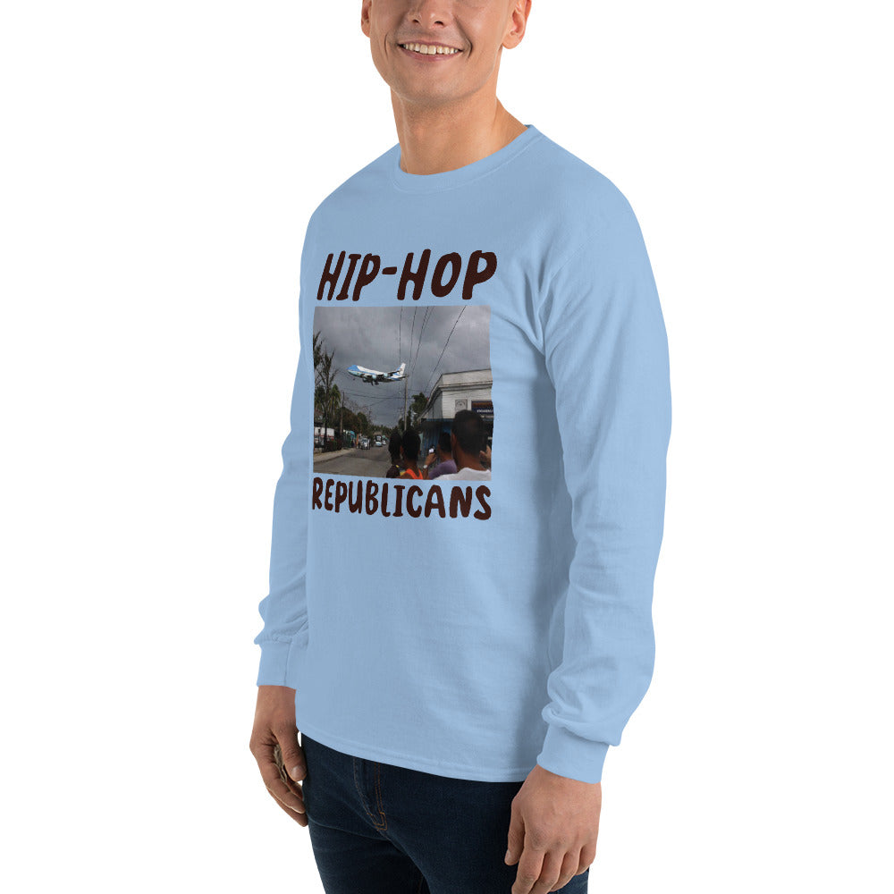Hip-Hop Republicans Road-Scene Airplane Long Sleeve Shirt