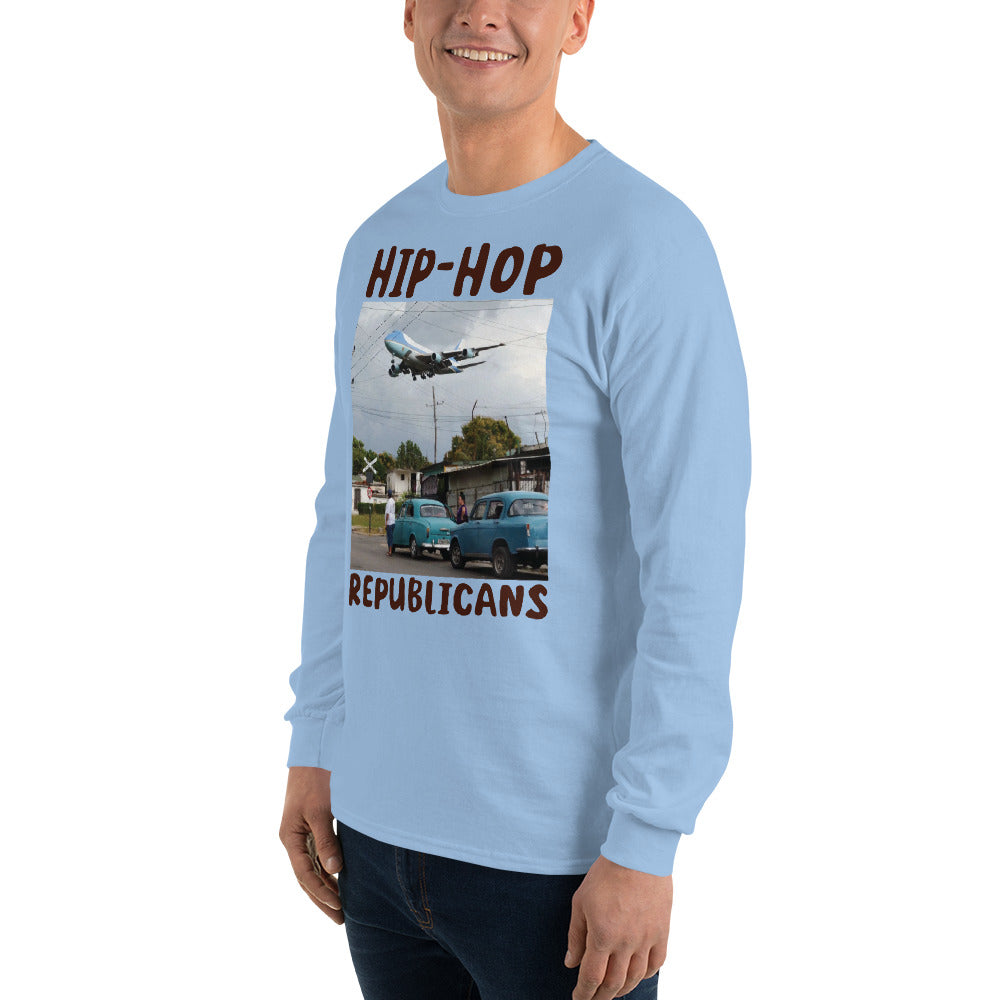 Hip-Hop Republicans Road-Scene Airplane Long Sleeve Shirt