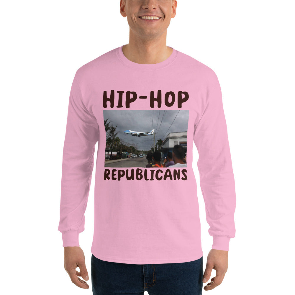 Hip-Hop Republicans Road-Scene Airplane Long Sleeve Shirt