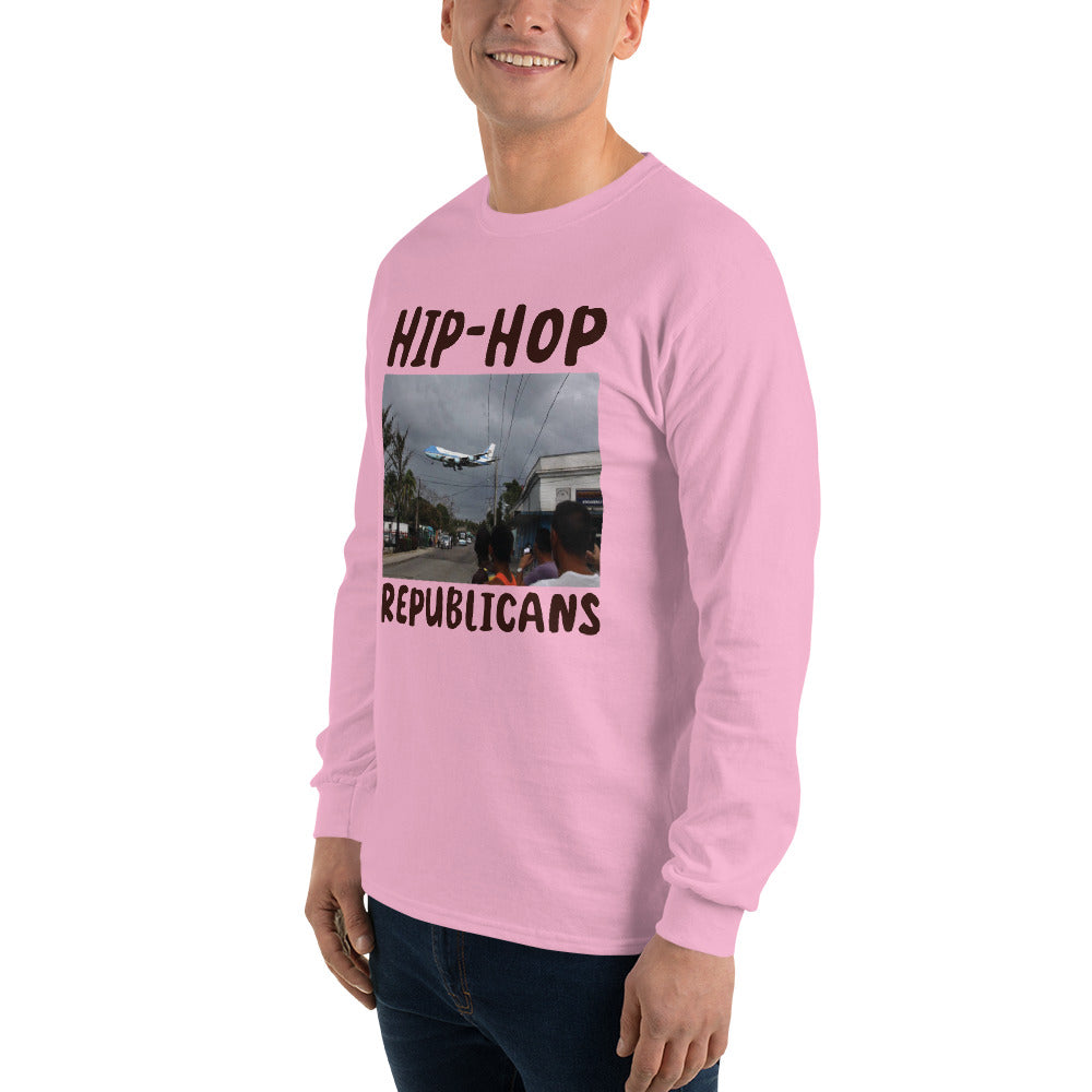 Hip-Hop Republicans Road-Scene Airplane Long Sleeve Shirt