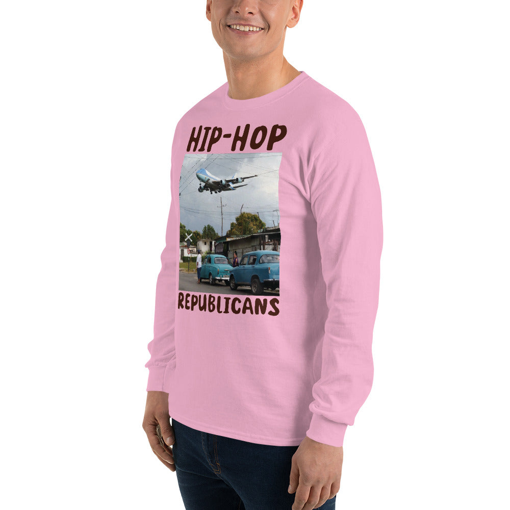 Hip-Hop Republicans Road-Scene Airplane Long Sleeve Shirt