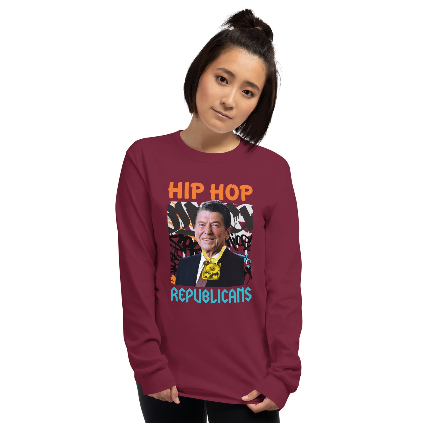 Ronald Reagan Hip-Hop Republicans Long Sleeve Shirt