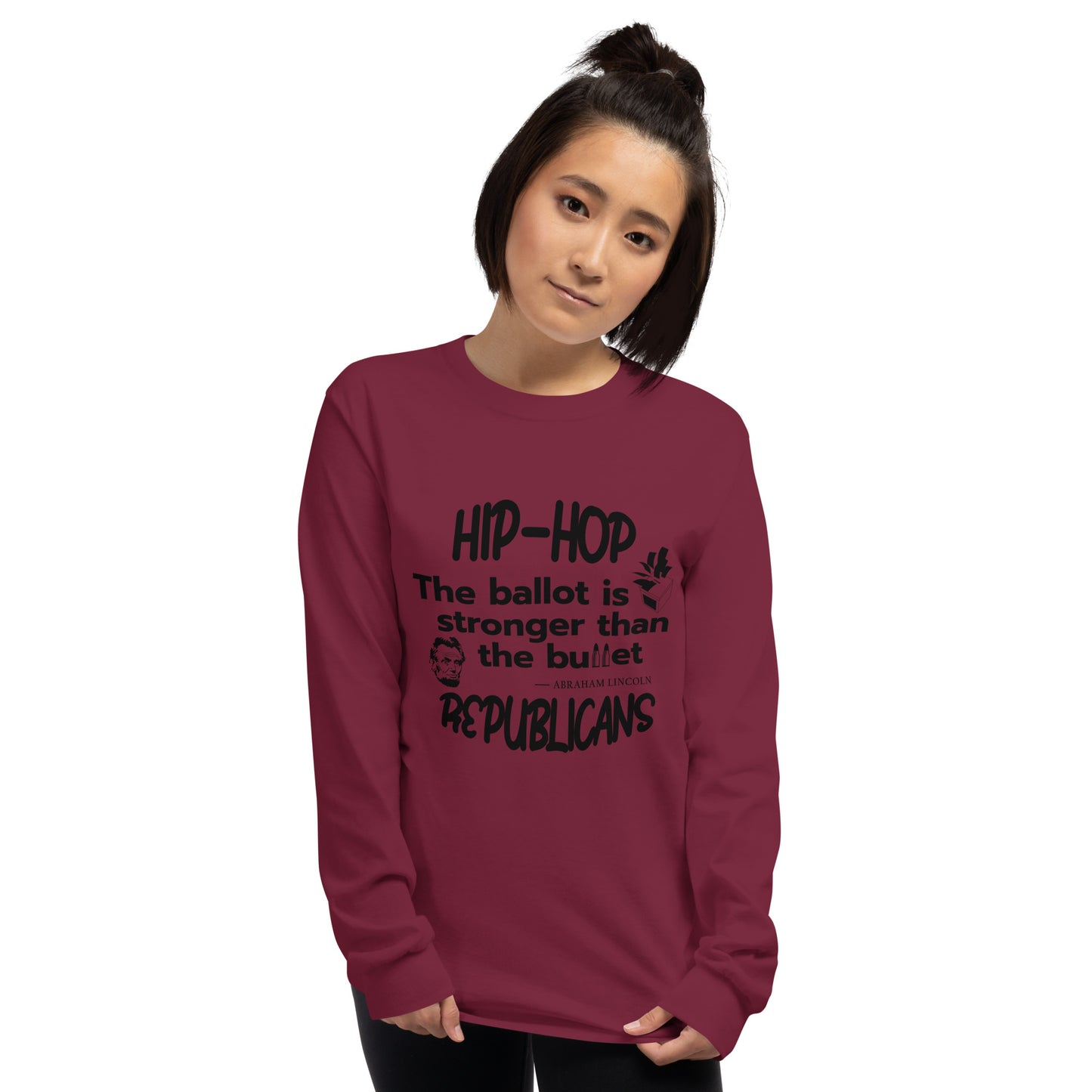 Abraham Lincoln Hip-Hop Republicans Long Sleeve Shirt
