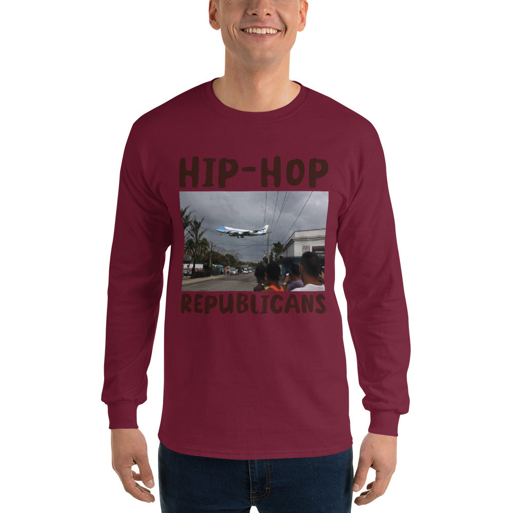 Hip-Hop Republicans Road-Scene Airplane Long Sleeve Shirt