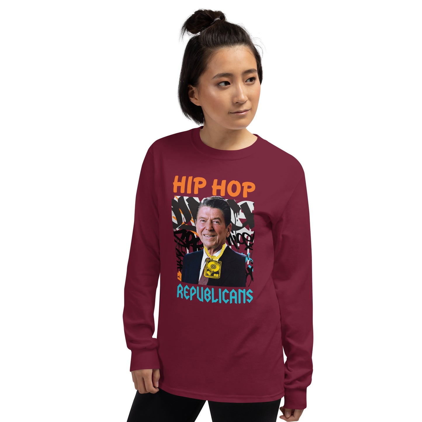 Ronald Reagan Hip-Hop Republicans Long Sleeve Shirt