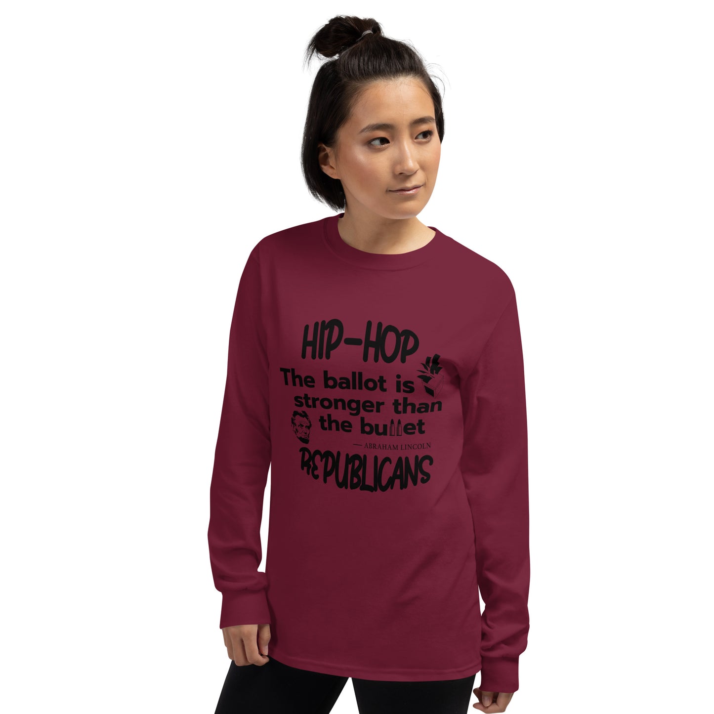 Abraham Lincoln Hip-Hop Republicans Long Sleeve Shirt