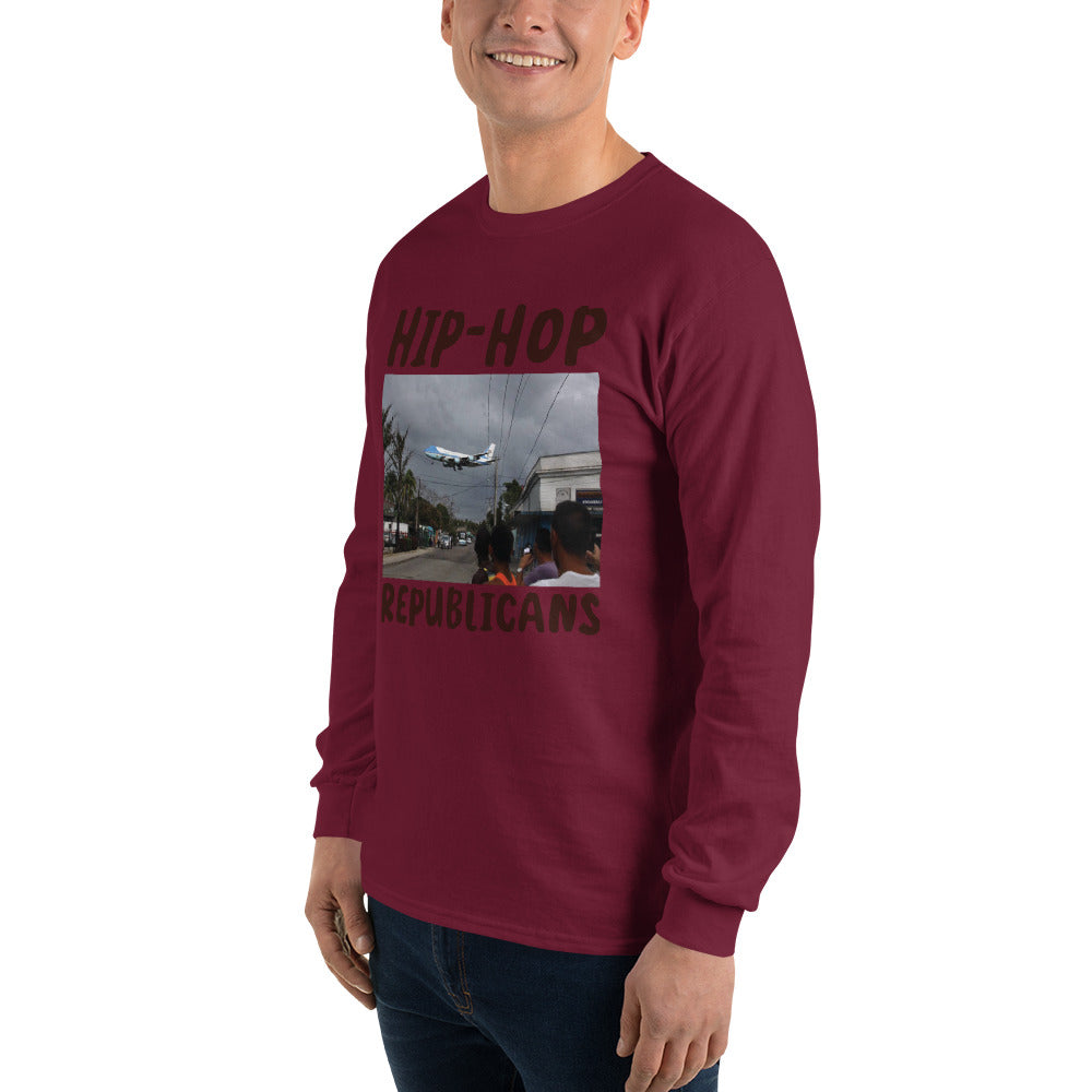 Hip-Hop Republicans Road-Scene Airplane Long Sleeve Shirt