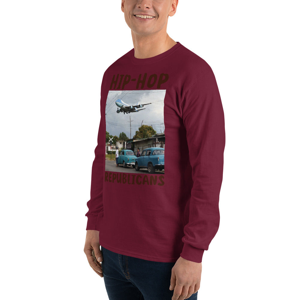 Hip-Hop Republicans Road-Scene Airplane Long Sleeve Shirt