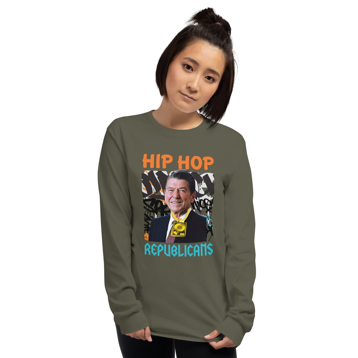 Ronald Reagan Hip-Hop Republicans Long Sleeve Shirt