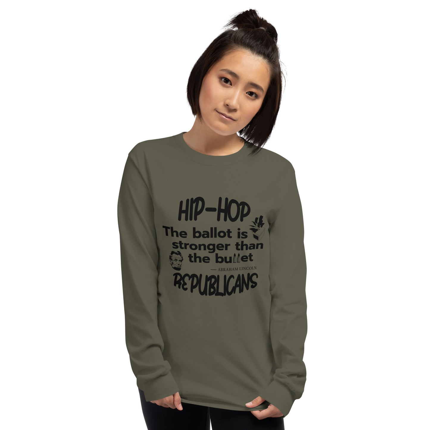 Abraham Lincoln Hip-Hop Republicans Long Sleeve Shirt