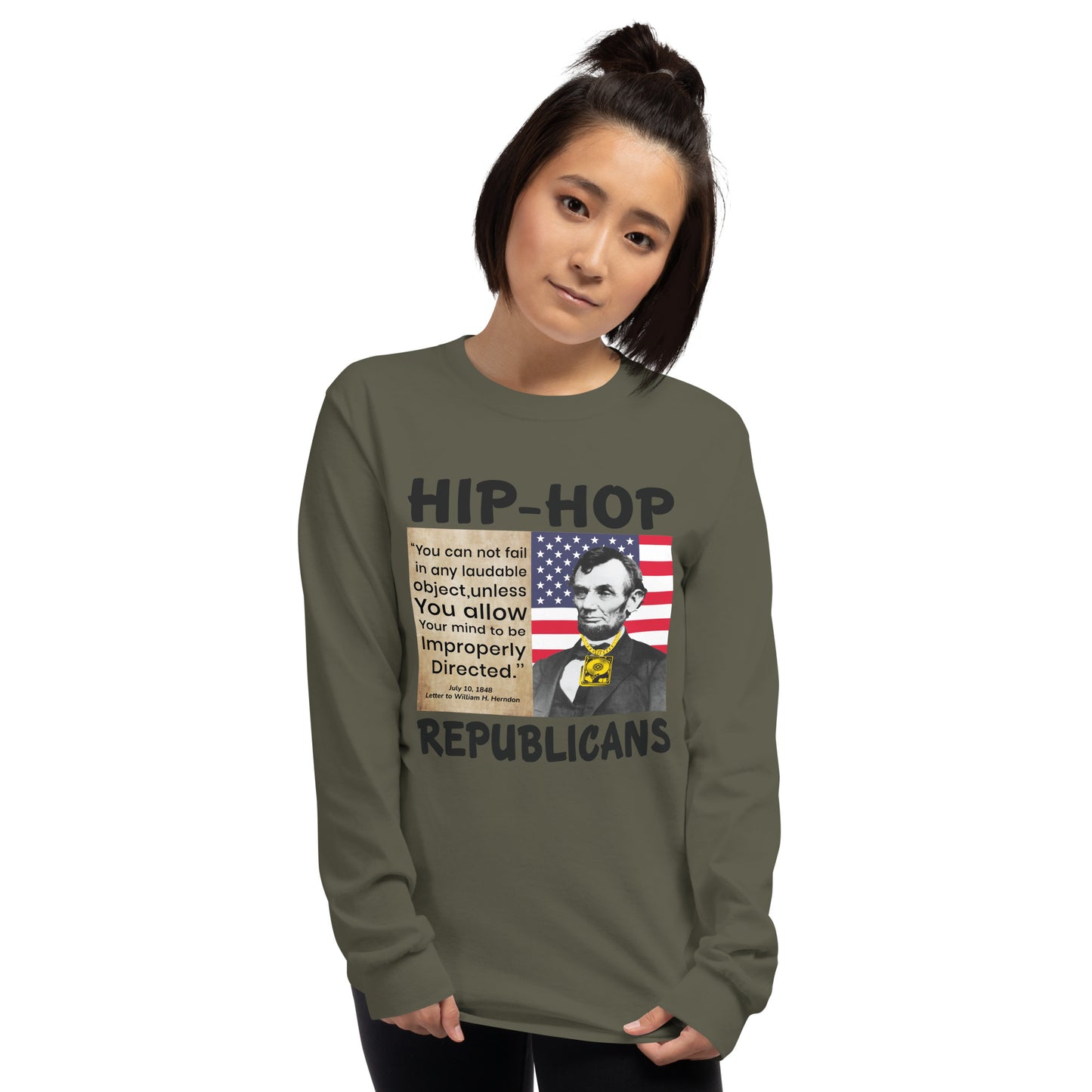 Abraham Lincoln Hip-Hop Republicans Long Sleeve Shirt