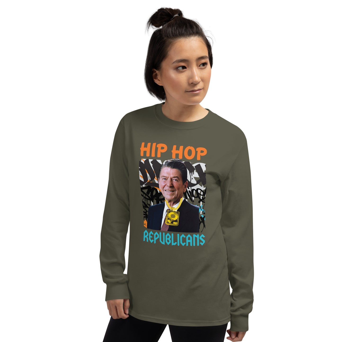 Ronald Reagan Hip-Hop Republicans Long Sleeve Shirt