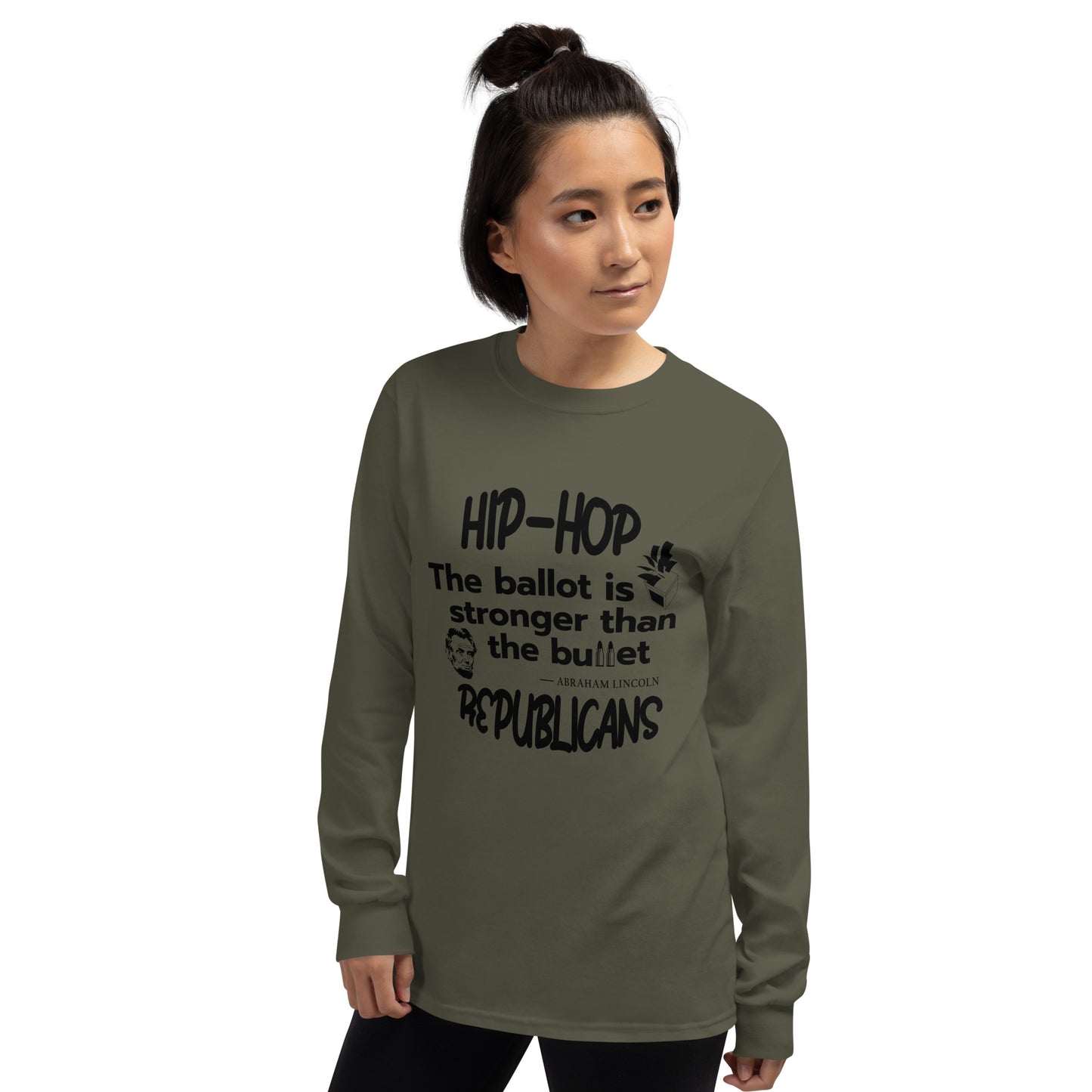 Abraham Lincoln Hip-Hop Republicans Long Sleeve Shirt