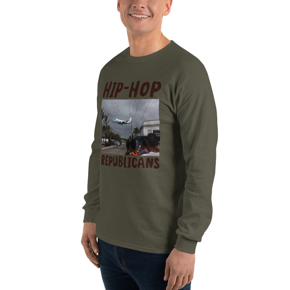 Hip-Hop Republicans Road-Scene Airplane Long Sleeve Shirt
