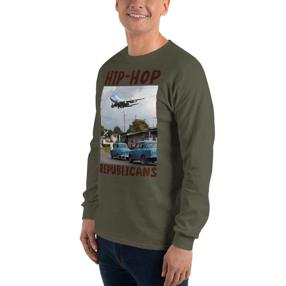 Hip-Hop Republicans Road-Scene Airplane Long Sleeve Shirt
