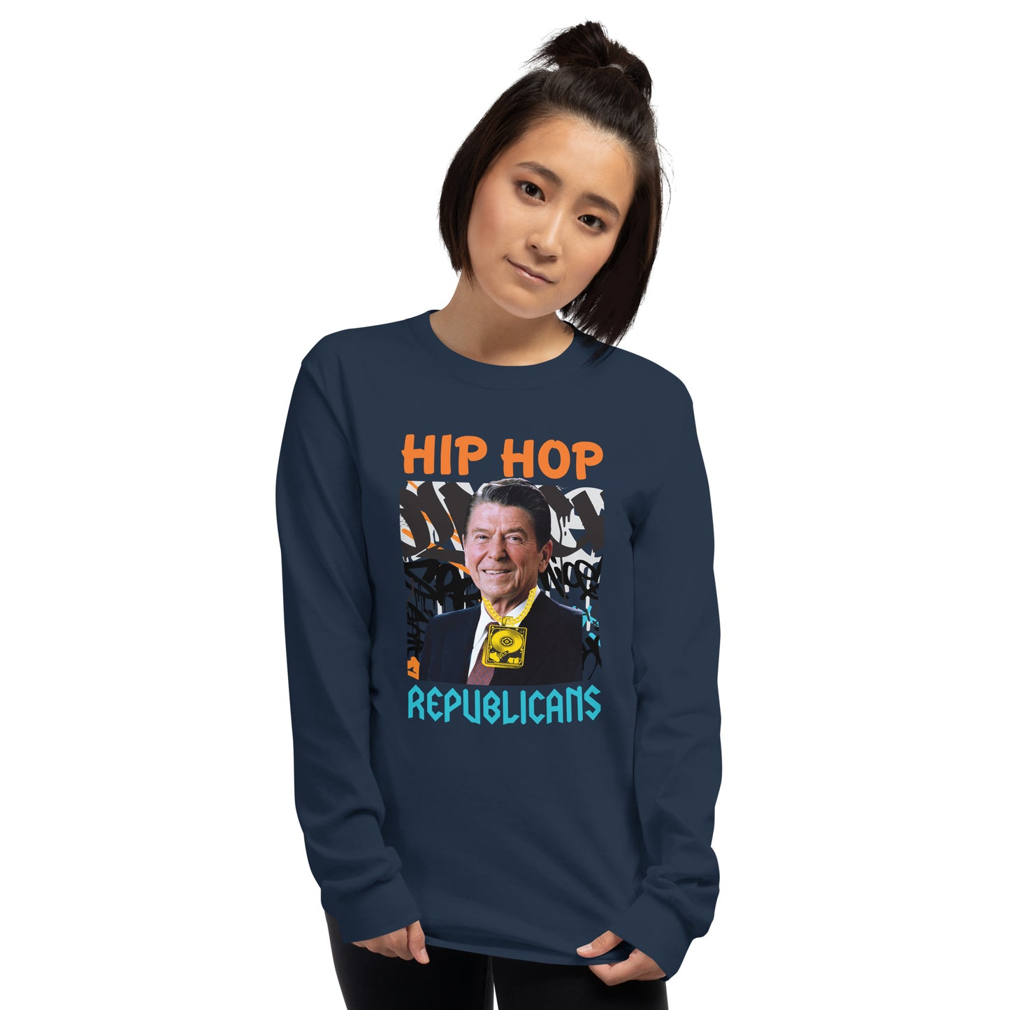 Ronald Reagan Hip-Hop Republicans Long Sleeve Shirt